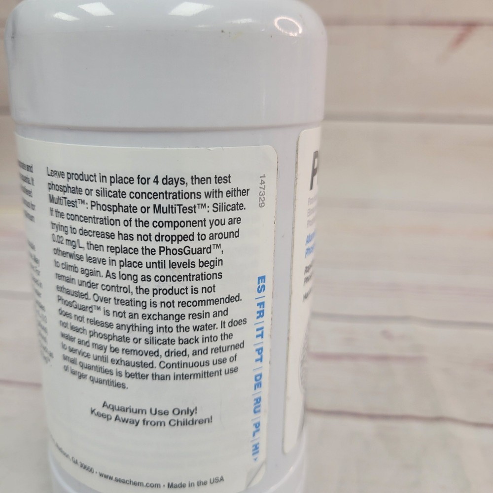 Seachem PhosGuard 500mL - Phosphate & Silicate Remover - NEW!