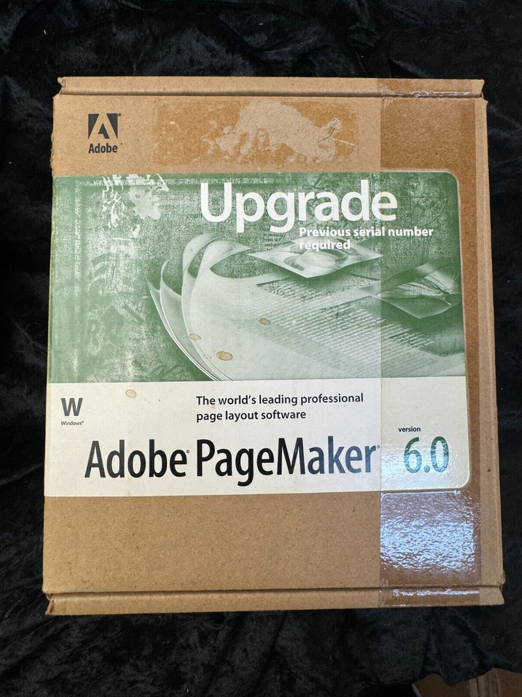 Adobe Pagemaker 6.0 Upgrade Software Bundle 3.5 & CD Media Type on Call