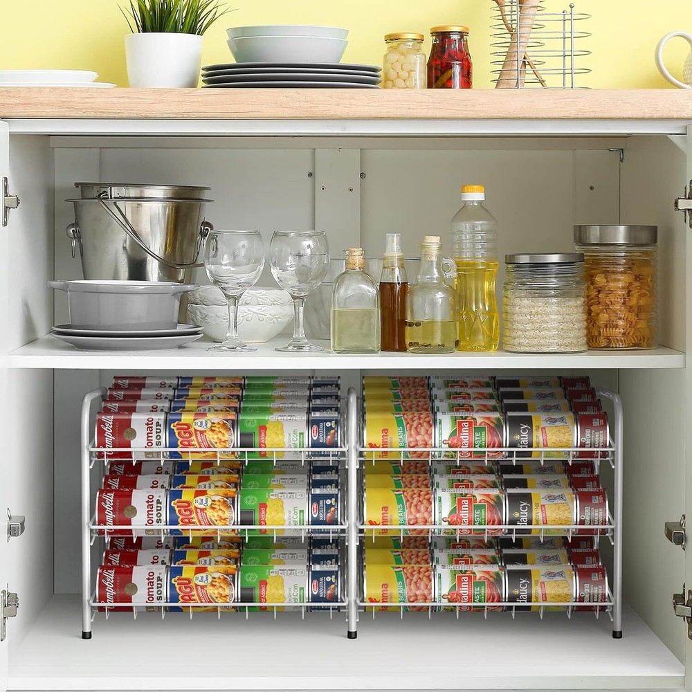 3 Tier Can Storage Dispenser Can Rack Organizer Hold up to 72 Can Pantry Kitchen