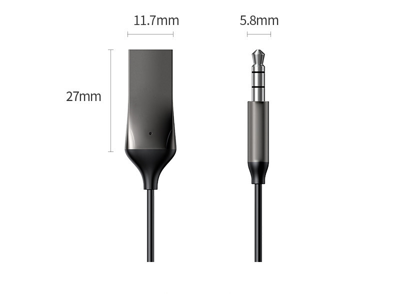 Car Audio Bluetooth Cable AUX Adapter Transmitter BT Receiver USB To 3.5mm