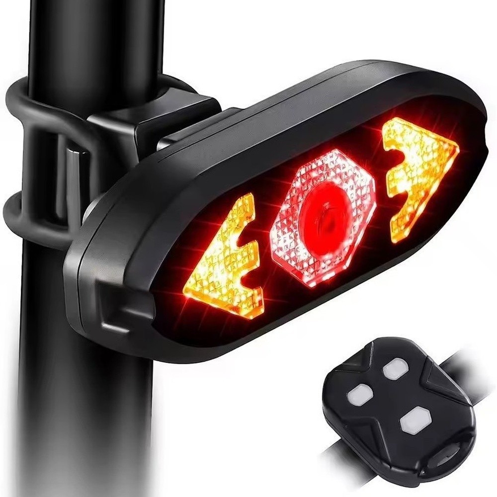 Smart Bicycle Taillight with Remote Control USB Rechargeable IPX4 Rating