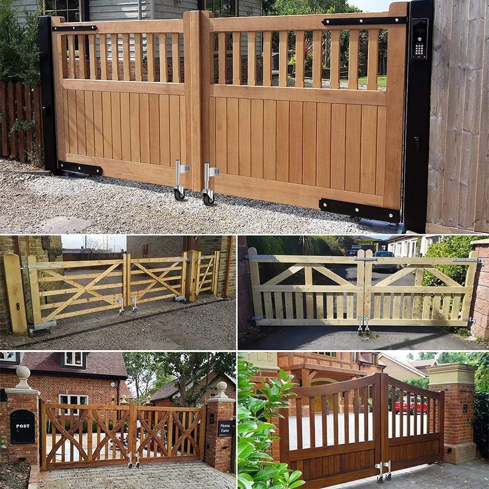 Spring Loaded Gate Casters 5” Heavy Duty Gate Caster Wheels with Hardware