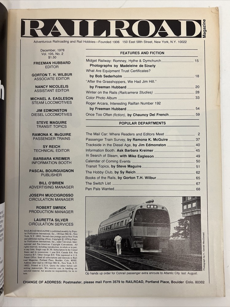 Railroad Magazine December 1978