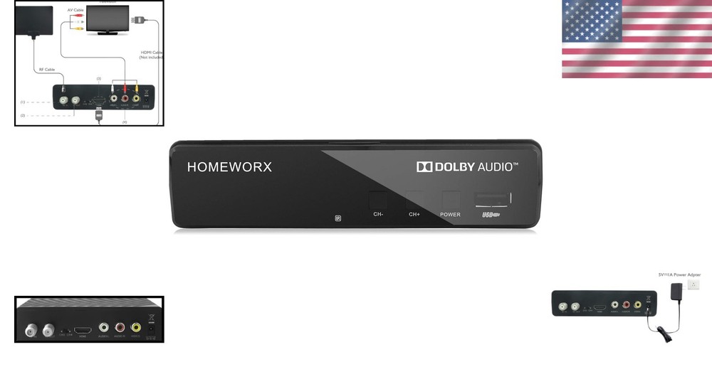 Digital Converter Box with Closed Caption & Auto Tuning