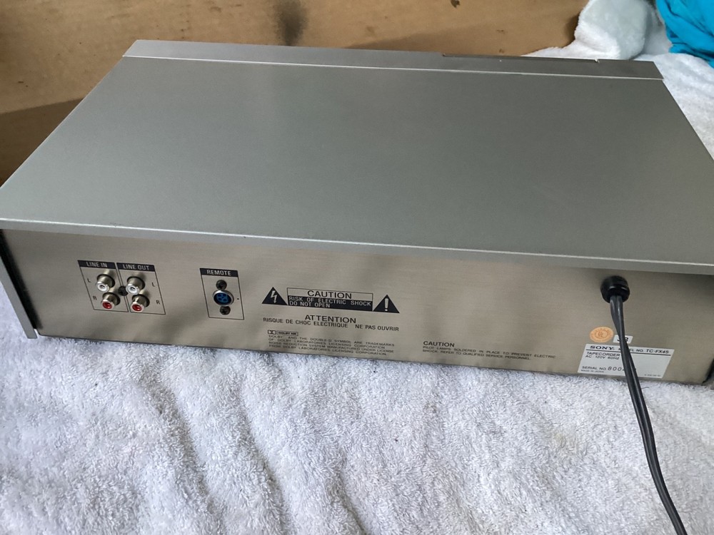 Sony TC-FX45 Stereo Cassette Deck Player Recorder Silver
