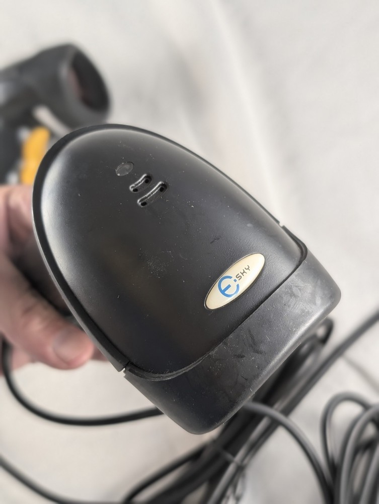 Lot of 2 E-Sky 9800 Laser Barcode Decoder and Scanners - Tested And Working Esky