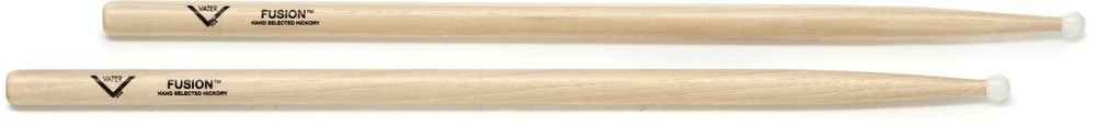 Vater American Hickory Drumsticks - Fusion - Nylon Tip (2-pack) Bundle