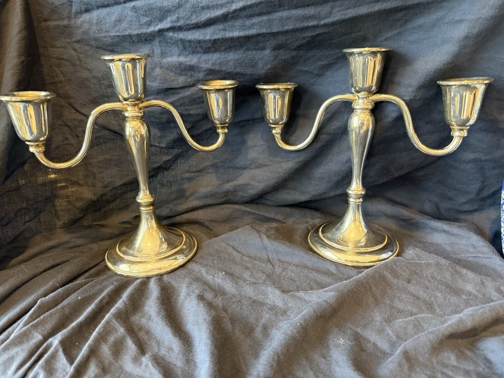 Vintage Gorham Electroplate Silver Candlesticks