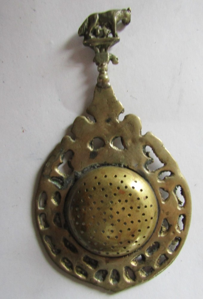 Vintage Brass Tea Bag Strainer