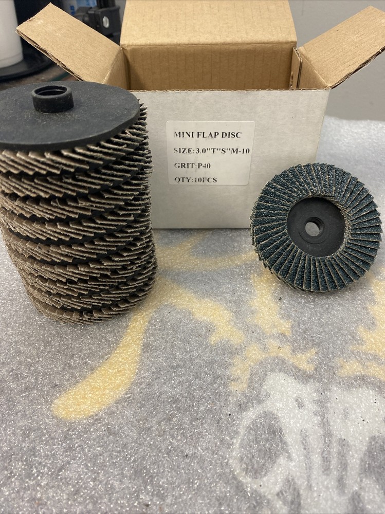 10 - 3" Type S 40-Grit Zirconia Mini Flap Disc w/Poly Backing
