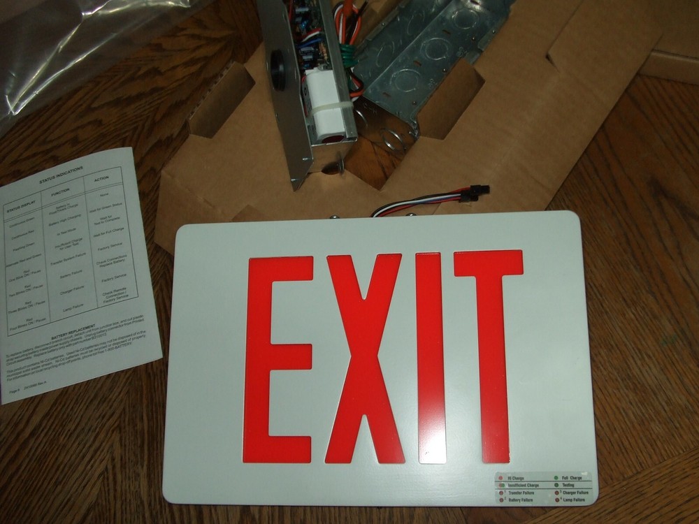 ISOLITE TL SERIES THIN-LINE RECESSED CEILING LED EXIT SIGN, DIE-CAST