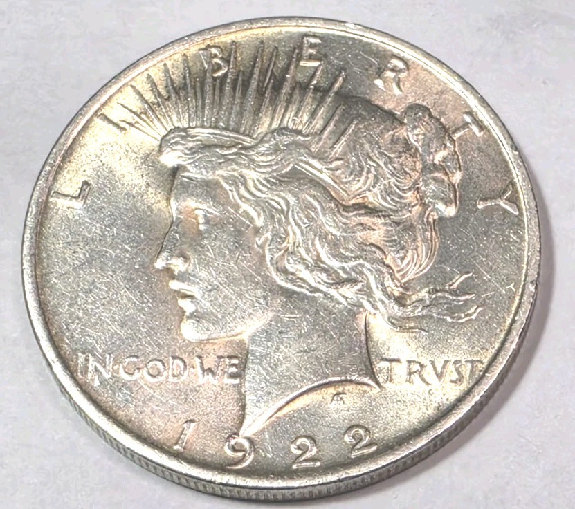 1922 peace dollar VF condition  #119