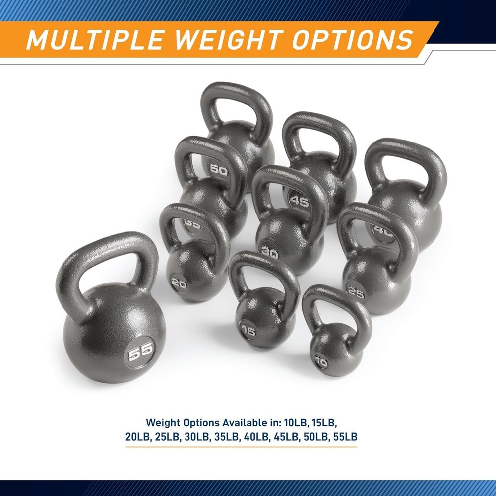 Classic Design Kettlebell Weights - 10-55 lbs
