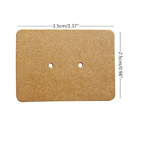 200pcs Kraft Paper Earring Display Earring Tags Ear Stud Card