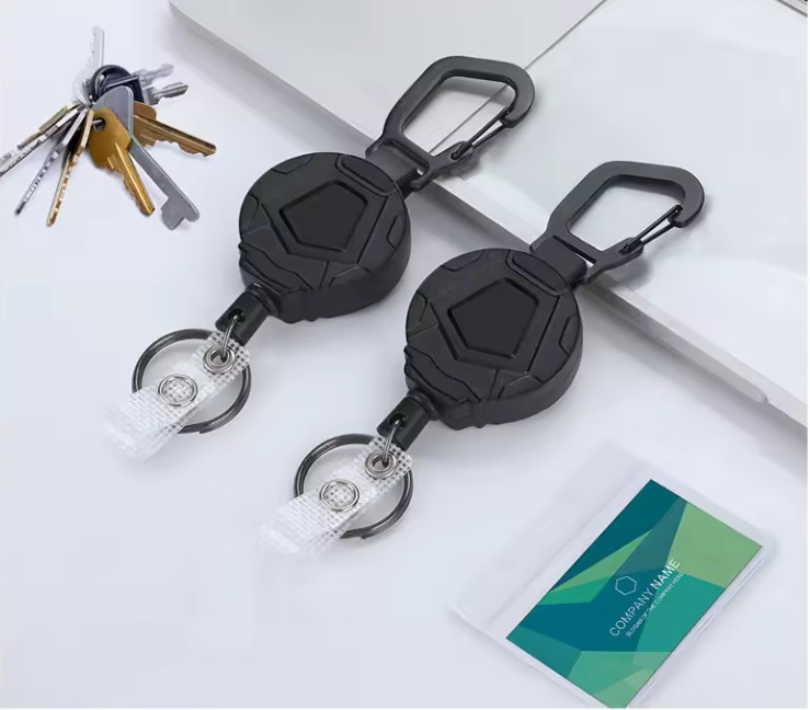 Designz3D Retractable Keychain Badge Holder - 2-Pack