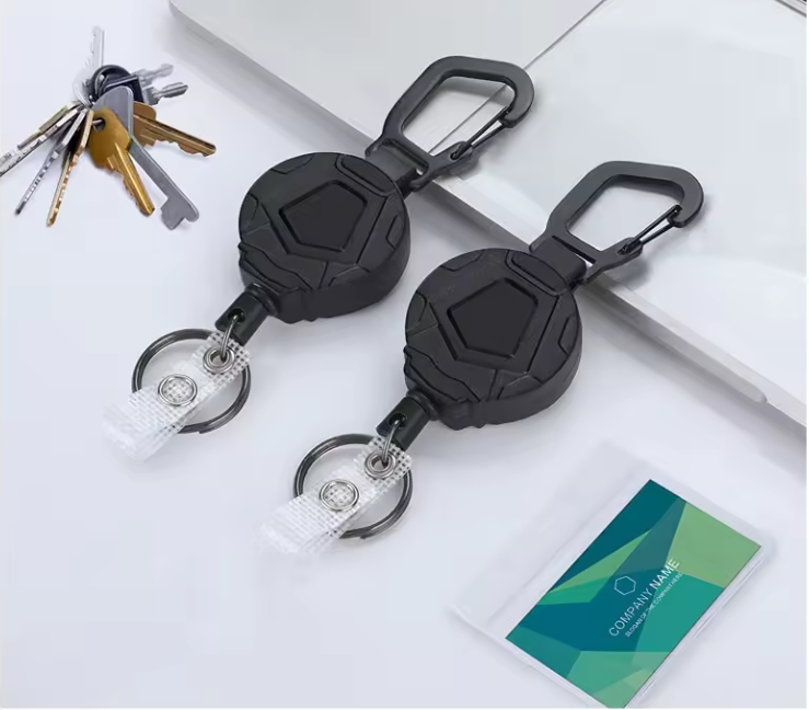 Designz3D Retractable Keychain Badge Holder - 2-Pack