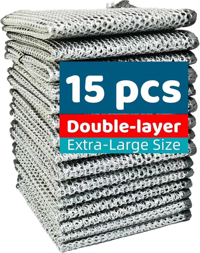 Non Scratch Wire, Extra-Large Size Multipurpose Wire Dishwashing Rag