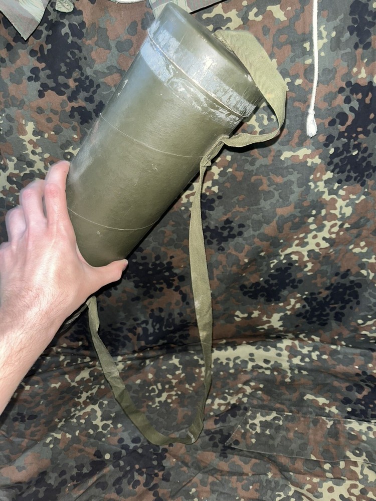 Post WW2 German Gas Mask Spare Filter FE Holder Storage Roll Empty