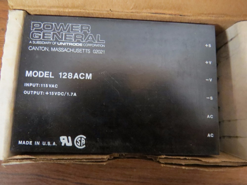 + POWER GENERAL, POWER SUPPLY MODULE, 128ACM, NOS No box