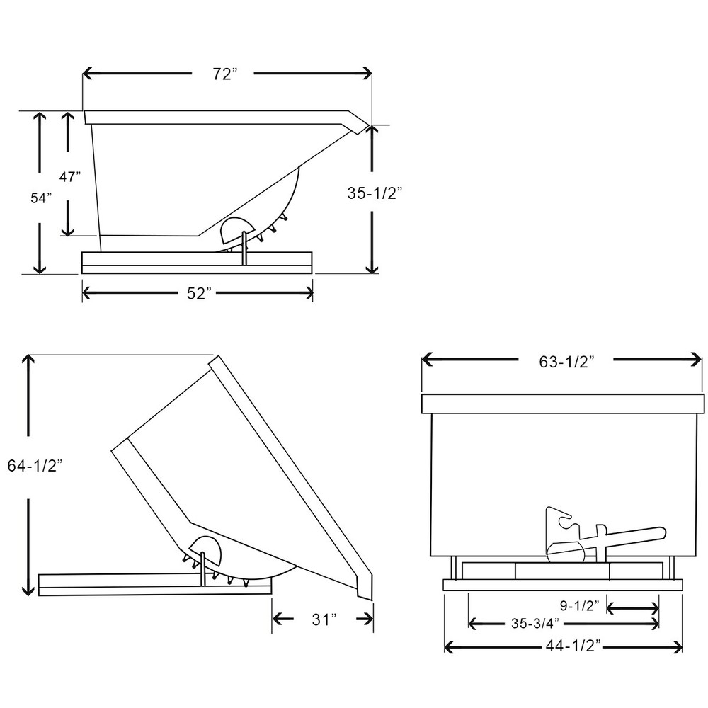 3 Yard Self Dumping Steel Hopper (3,000 lb)