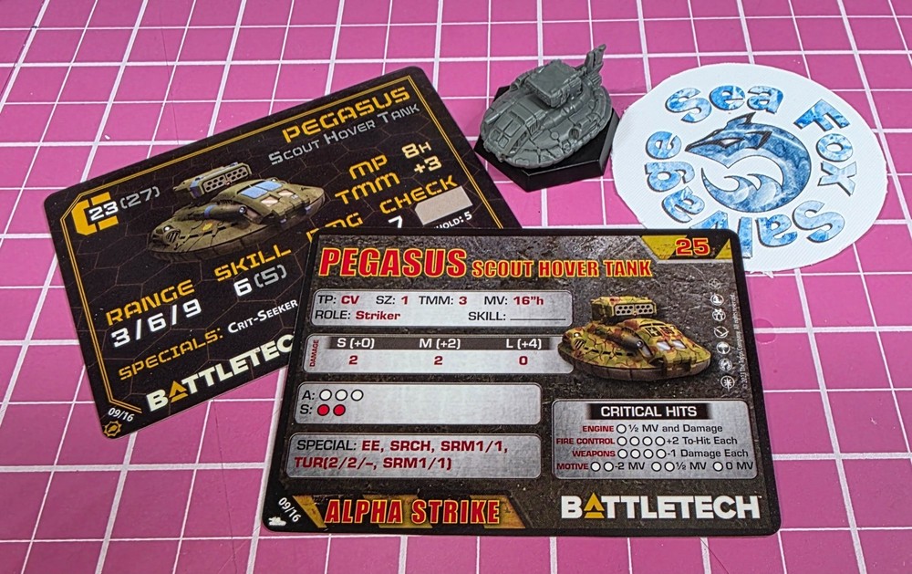 BattleTech - Pegasus Hover Tank  - Battlefield Support Assault & Cavalry Lance