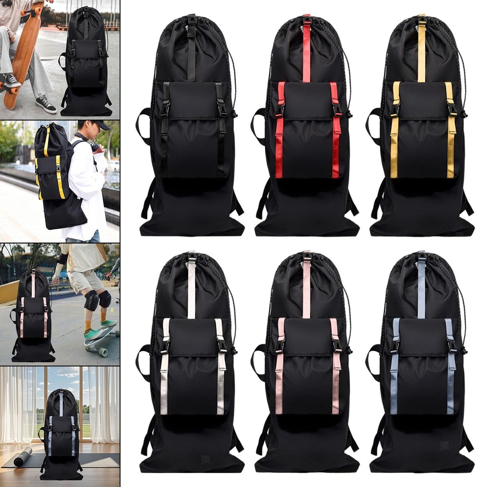 Skateboard Backpack Longboard Carry Bag Adjustable Straps Large Capacity Handbag