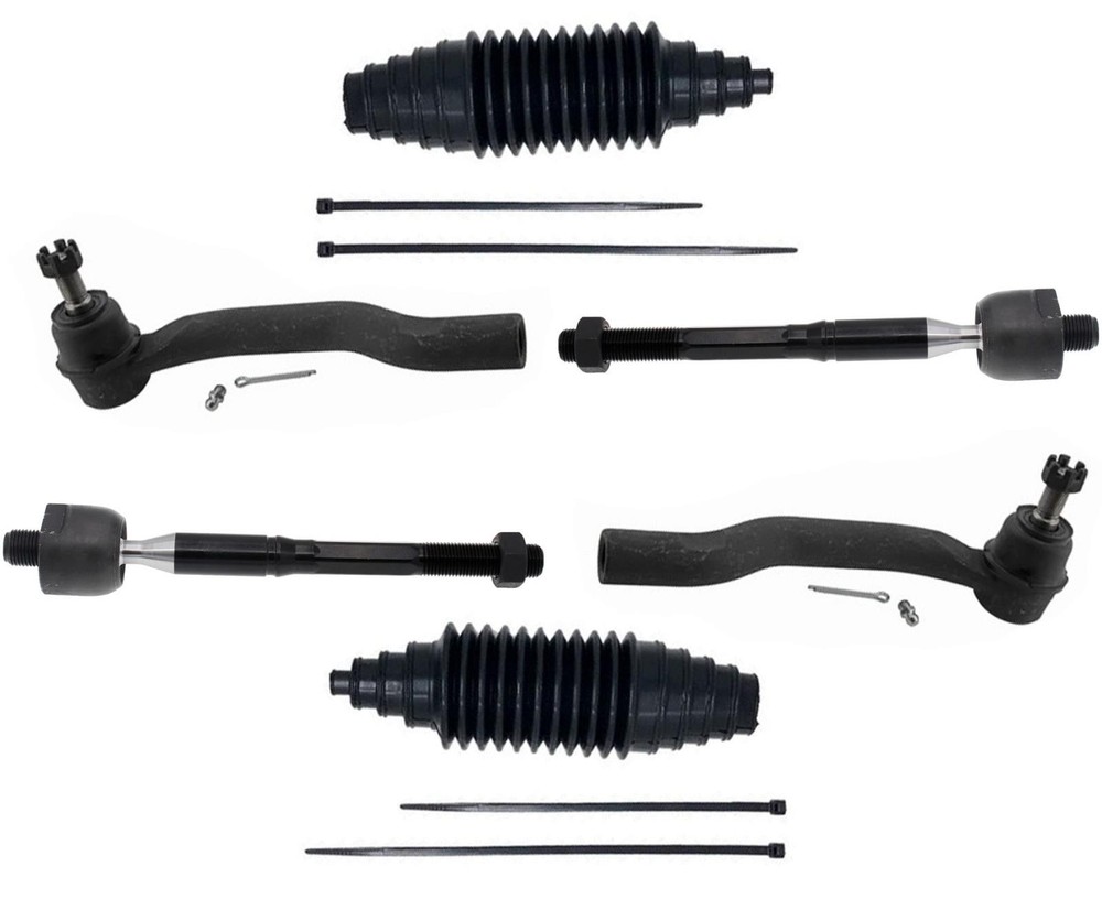 Front Inner & Outer Tie Rods & Boots for Toyota Camry 2012 2014 2015 2016 2017