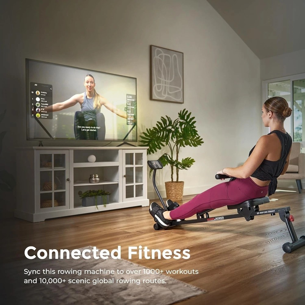 Hydraulic Rowing Machine with Integrated App Holder – Ultimate Home Workout Gear