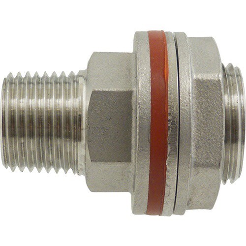 Stainless Steel Weldless Bulkhead 1/2" FPT x 1/2" MPT Beer Wine Moonshine