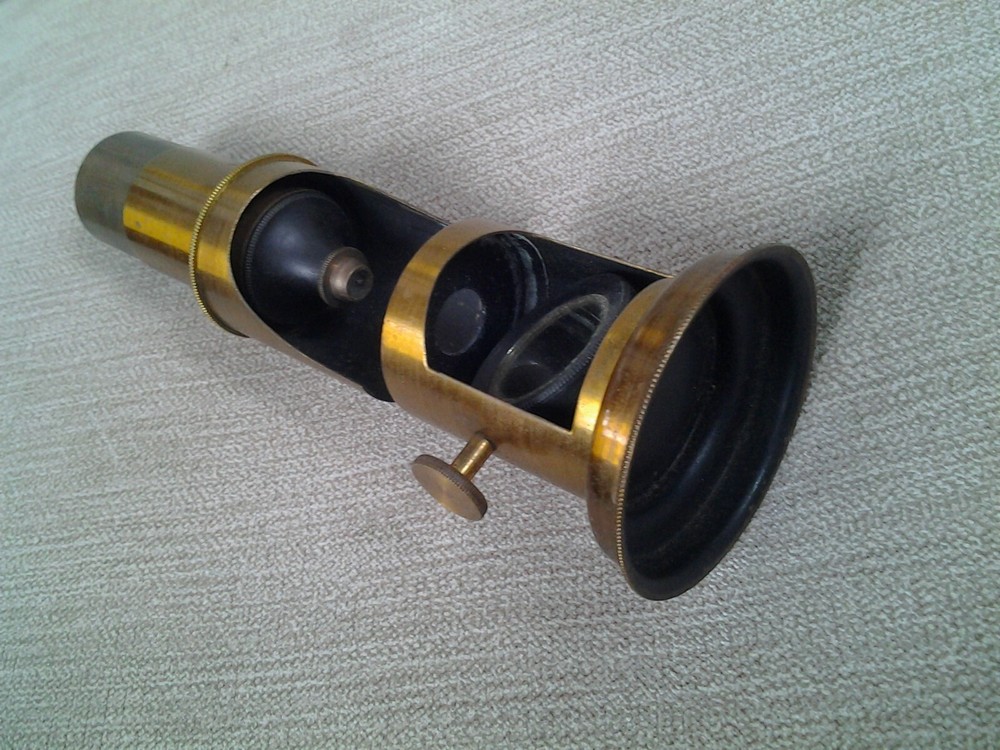 Antique miniature microscope no name 1900