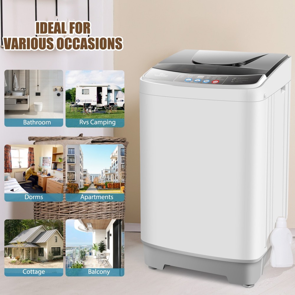 20lbs Portable Washing Machine - Full-Automatic Washing Machine with 10 Program