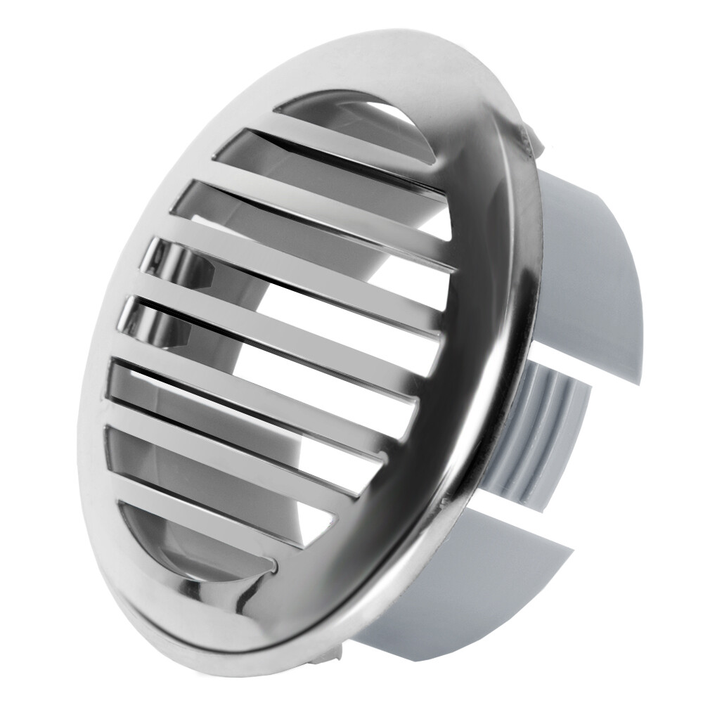 BOAT 3" DOMED CHROME SWIM PLATFORM DECK VENT DRAIN GRILL REPLACE