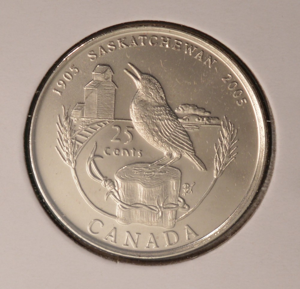 2005P Canada 25 Cent - Saskachewan - Uncirculated