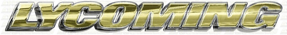Gold Lycoming Engine Graphics Decals RC