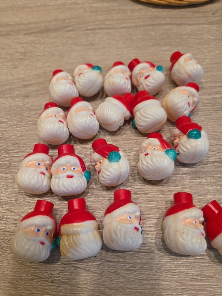 Vintage Plastic Santa Light Covers (20)