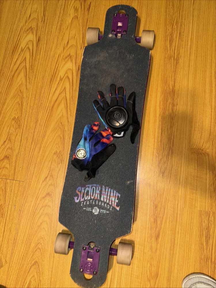 Sector 9 Longboard Skateboard + Sector 9 Gloves