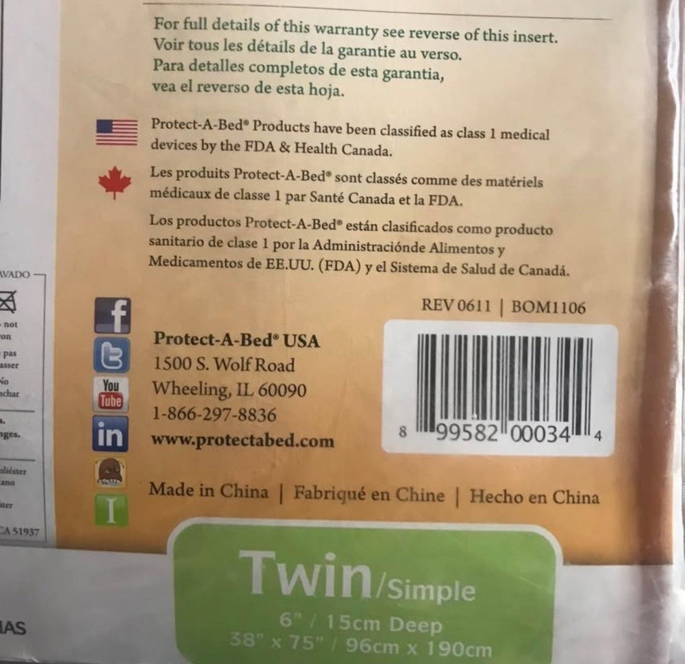 Protect-A-Bed Basic Waterproof Twin Bed Mattress Protector