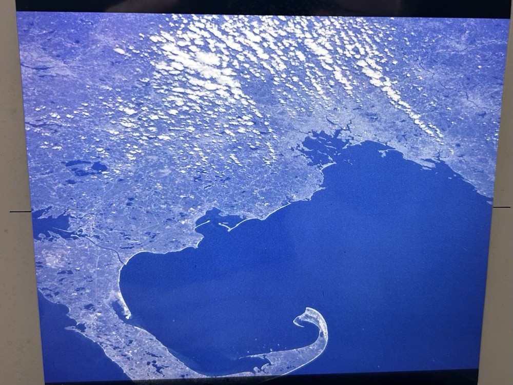 1981 NASA KSC Shuttle STS-1 Satellite View Cape Cod MA Presentation Transparency