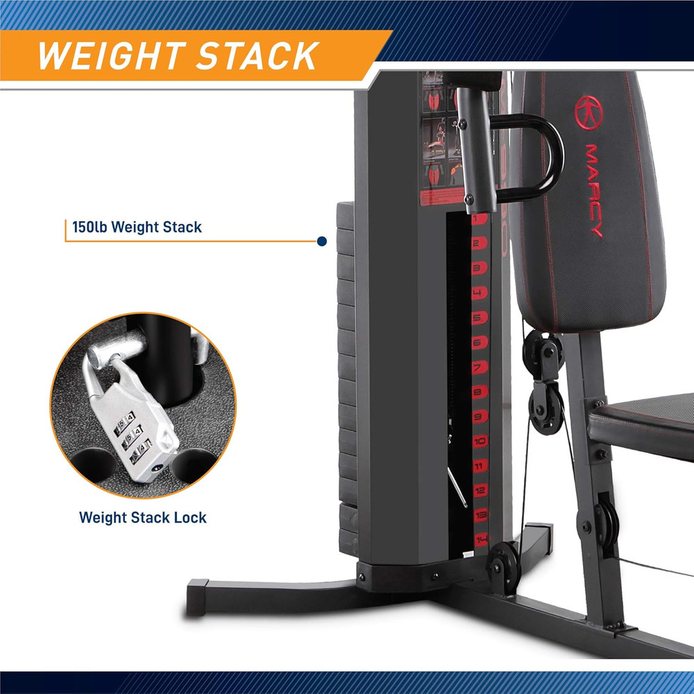 Multifunction Steel Home Gym 150Lb Weight Stack Machine