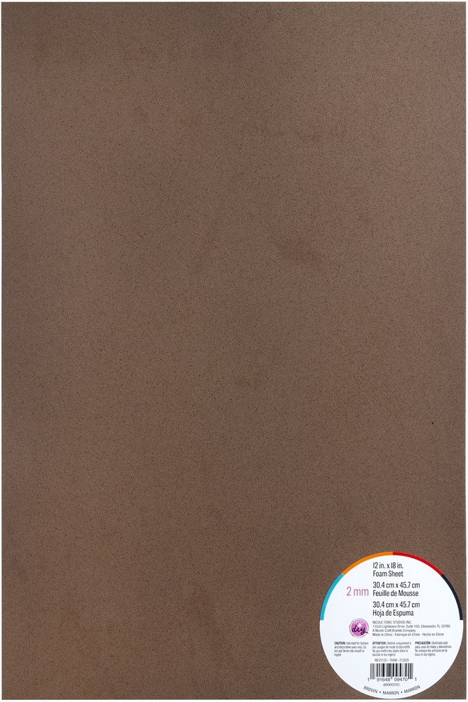 Foam Sheet 12"X18" 2mm Brown
