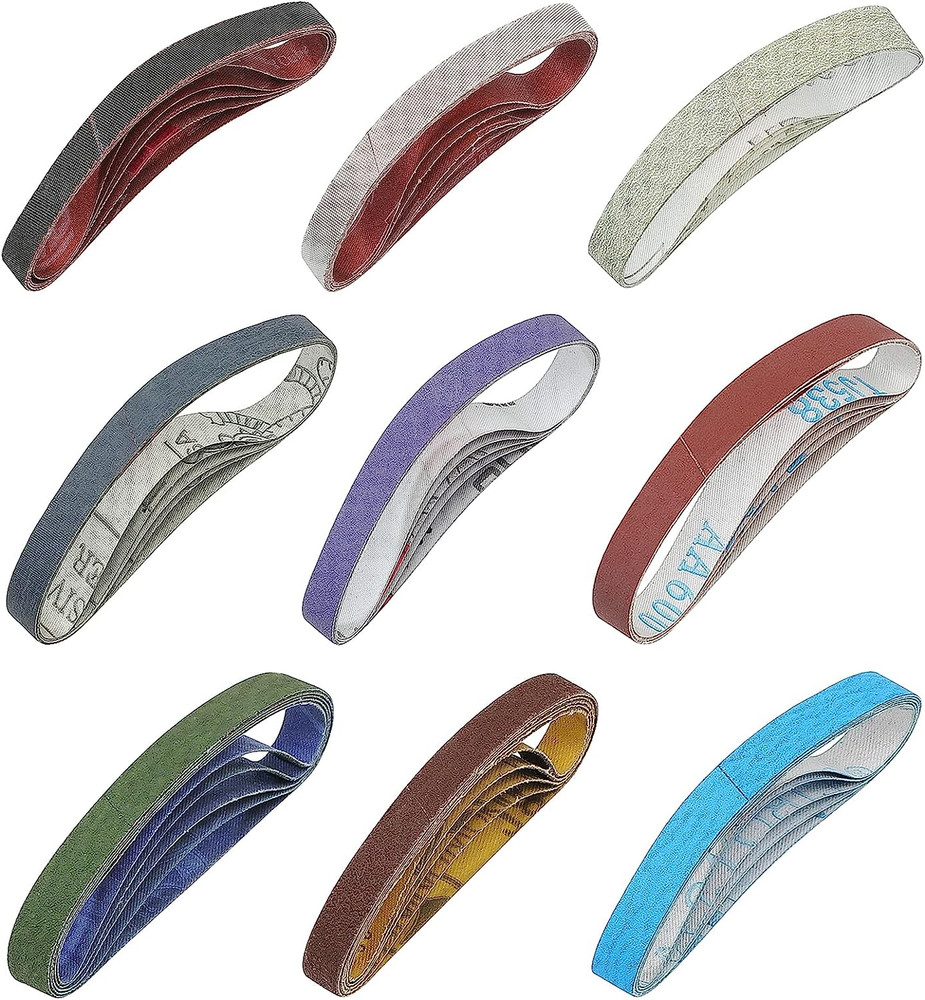 45 Pcs 1/2 x 12 Replacement Sharpening Belt Kit for Official Work Sharp New