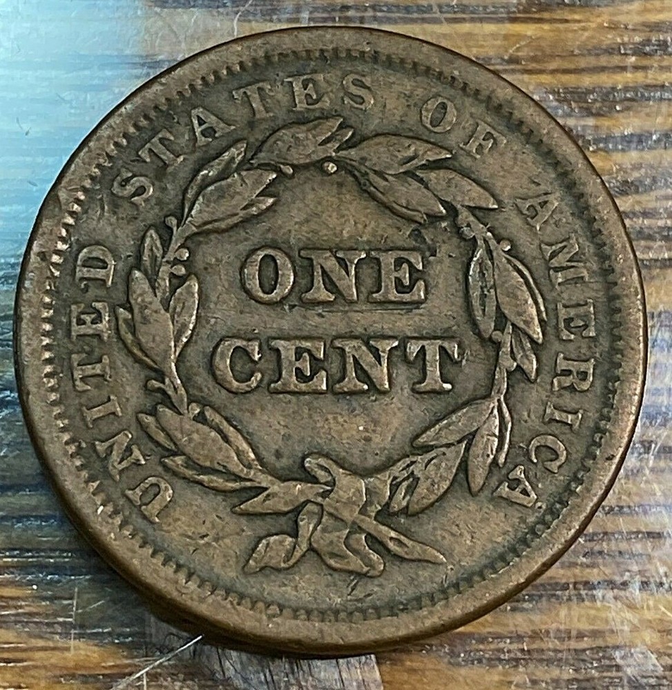 1842 Large Cent VG+ Well Below List CHN