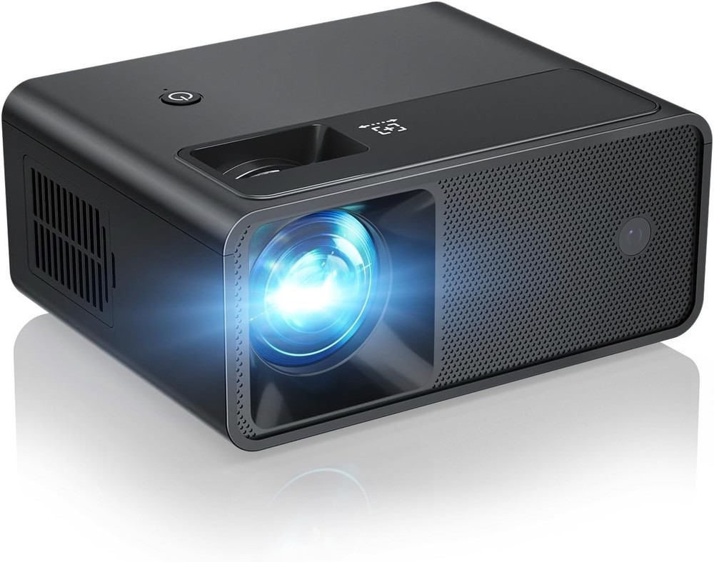Versatile Mini Projector with 8000 Lumen Brightness & Multi-Device Compatibility