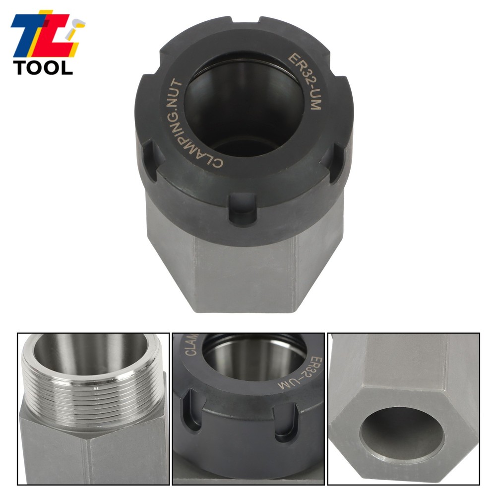 Collet Block Spring ER32 Hex & Square Chuck Holder Set For CNC Milling Machine