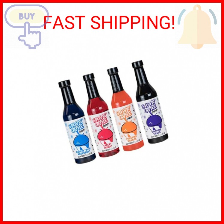 12.7oz Sno-Cone Syrups (4 Pack)