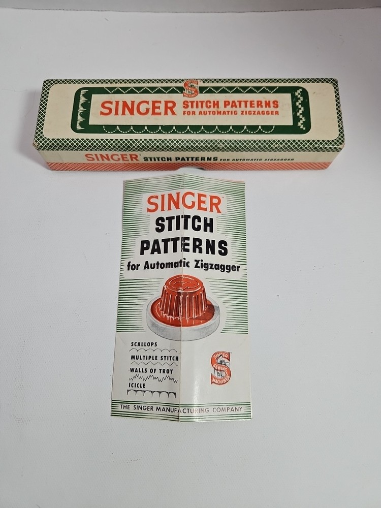 Singer Stitch Patterns For Automatic Zigzagger Part 161008 Red Vintage