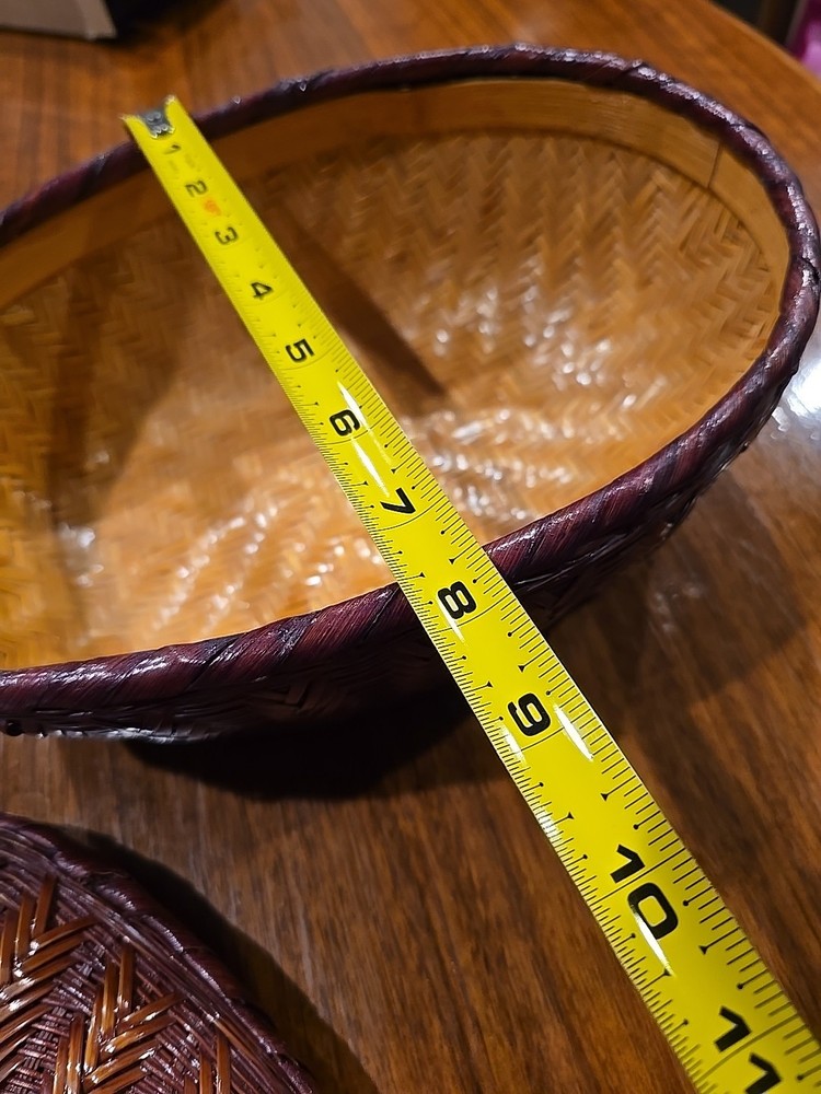 MCM Ram Shaped Wicker Rattan Basket Box With Lid