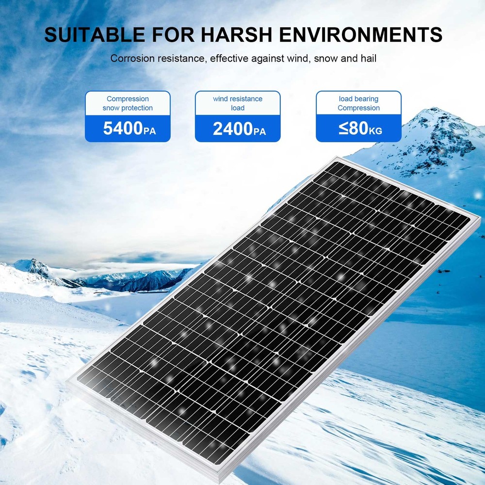 200W 12V Monocrystalline Solar Panel Solar Connectors High Efficiency Module PV