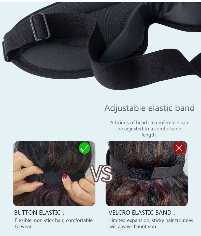 Eye Mask for Sleeping Light Blocking,Side Sleeper Women Men, 3D Contoured Cup...