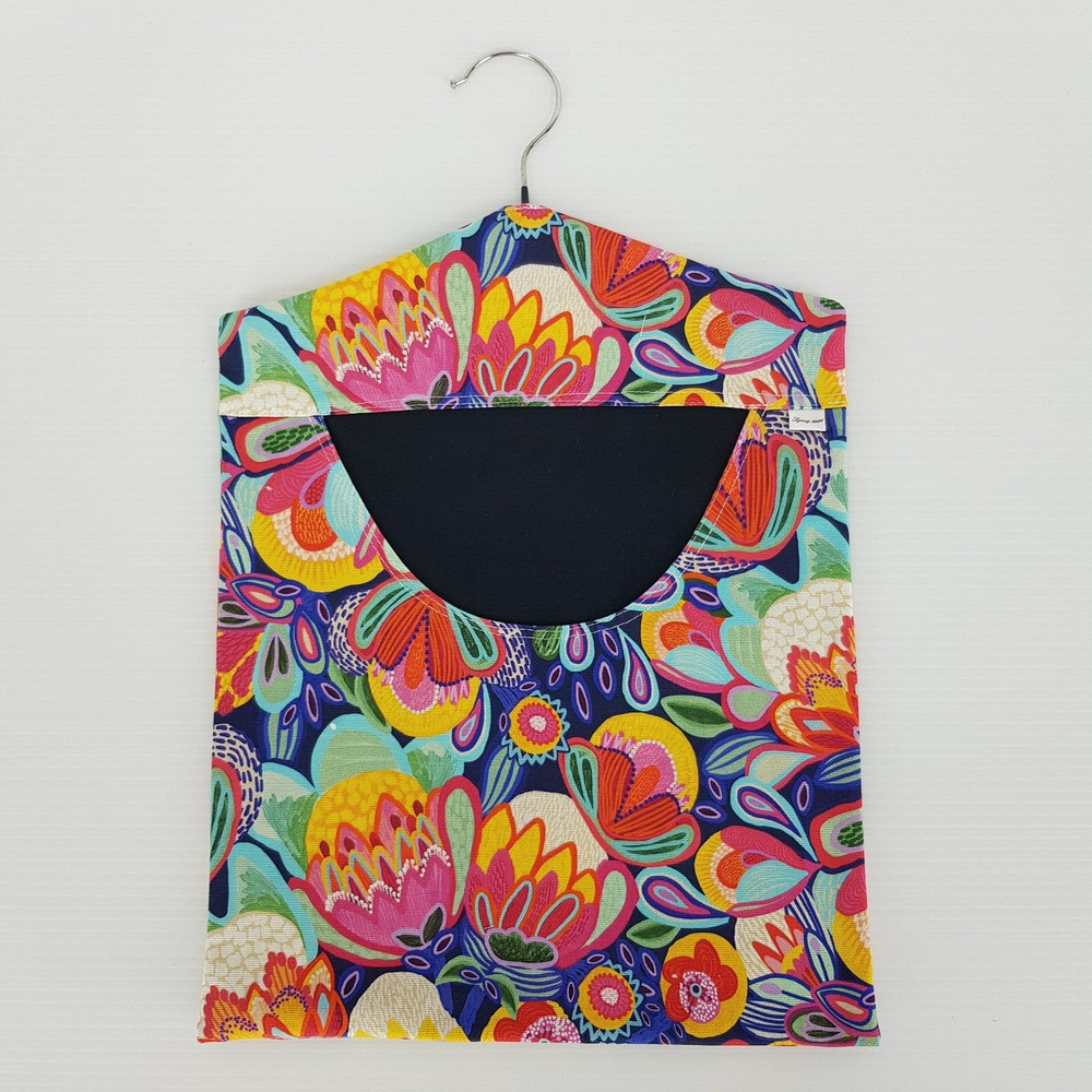 Peg Bag Handmade Bright Floral Multi-Colour Lined Laundry Clothes Peg Holder
